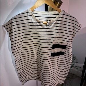 Kule tank Med oversized striped dolman sleeve muscle Breton tank knitwear preppy